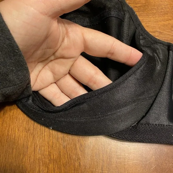 Glamorise RN 15564 BlackWonder Wire Lace Cup Underwired T Shirt Bra Size 36F EUC - Picture 10 of 15